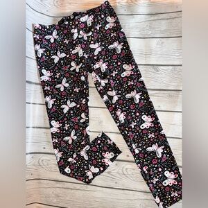 Bobbie Brooks Black and Multicolor Butterfly Leggings NWOT Buttery Soft